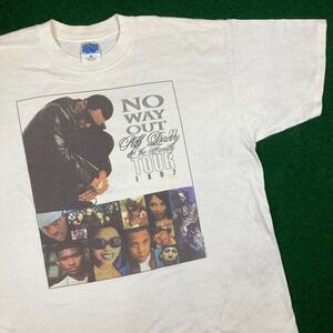 Vintage Puff Daddy Shirt Mens XL White 1997 No Way Out World Tour P Diddy 90s